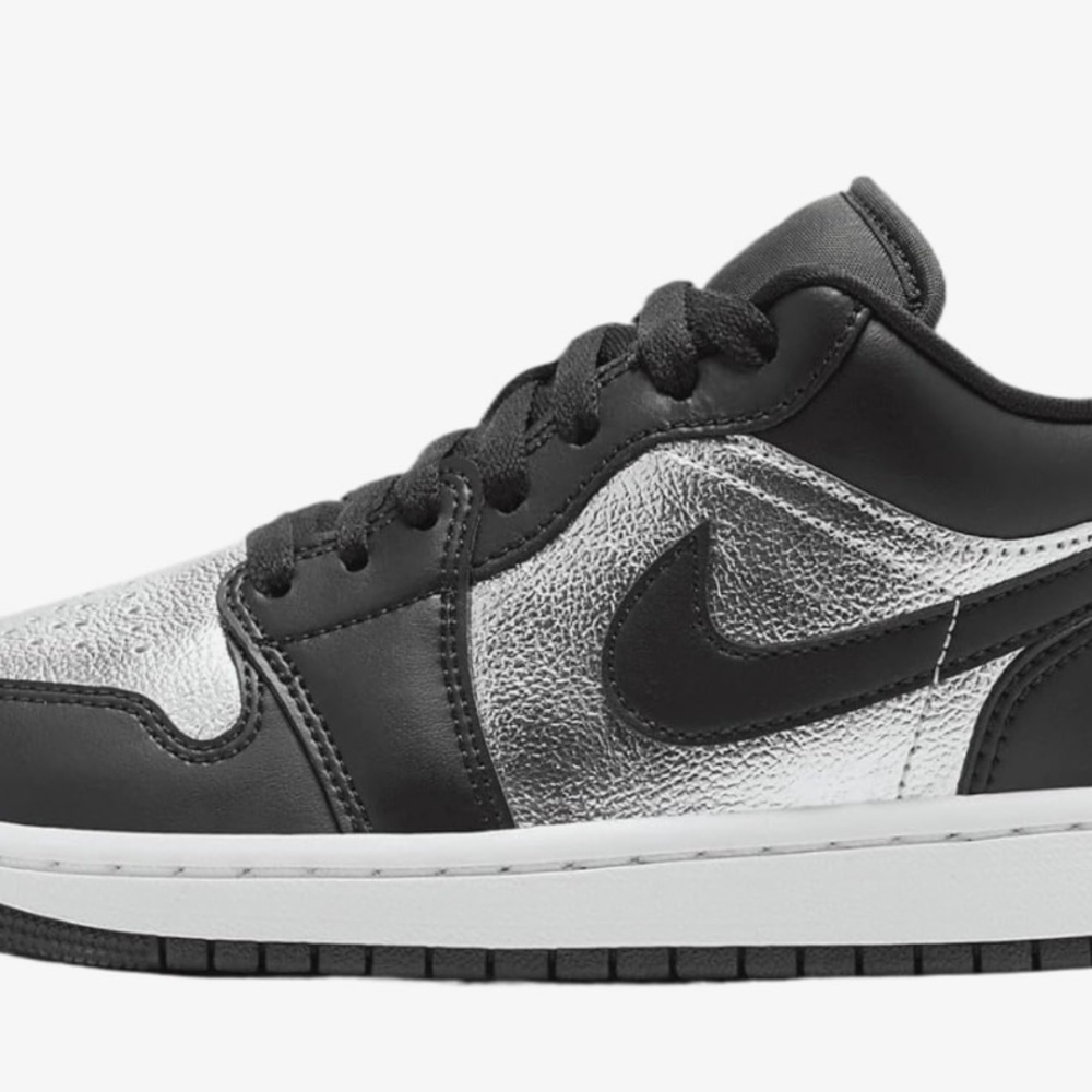 Nike Air Jordan Women’s Black and Silver Sneakers
